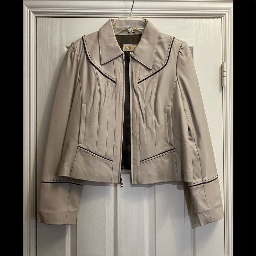 Vintage Y2K NWOT Wilsons Leather Women’s Genuine Leather Jacket Cream Sz XL